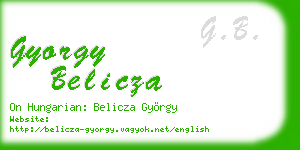 gyorgy belicza business card