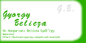 gyorgy belicza business card